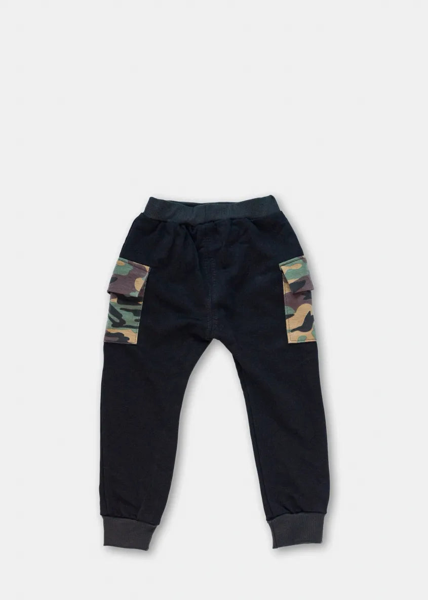 Black/Camo Hoodie Jogger