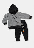 Striped Hoodie & Black Pants