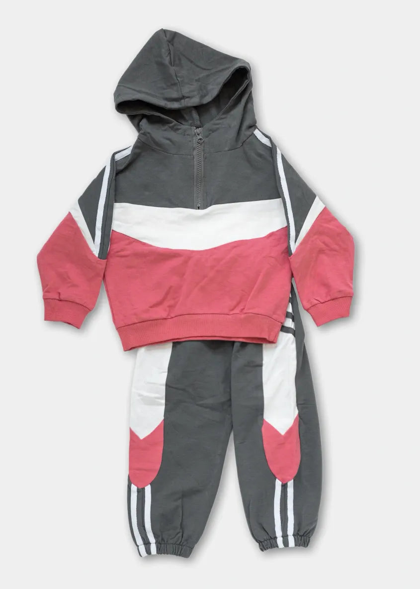 Blue, Grey and White Relaxed Tracksuit