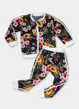 Floral Print Zip Up Tracksuit