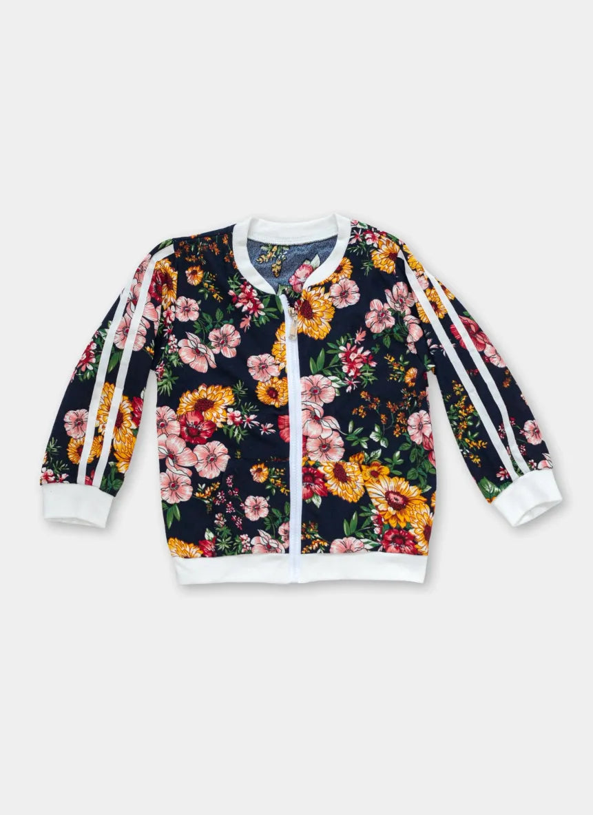 Floral Print Zip Up Tracksuit